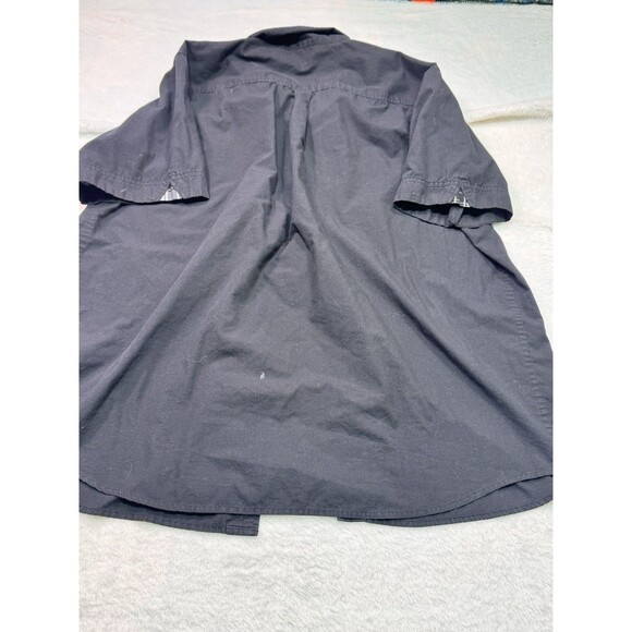 Men Black Short Sleeve Button Down Plaid Accents Rocawear Size Xl Dbl Pockets - Picture 11 of 11